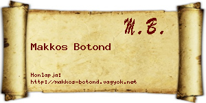 Makkos Botond névjegykártya